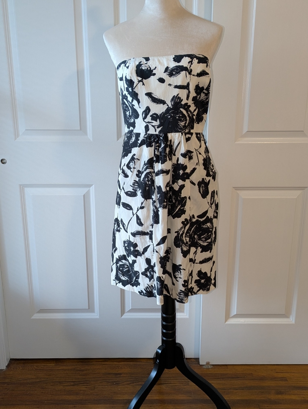 NWT Ann Taylor Silk+ Cotton Blend Strapless Dress - 8 Petite